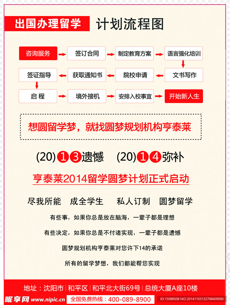 留学传单背面