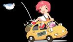 小女孩 坐车 兜风 动