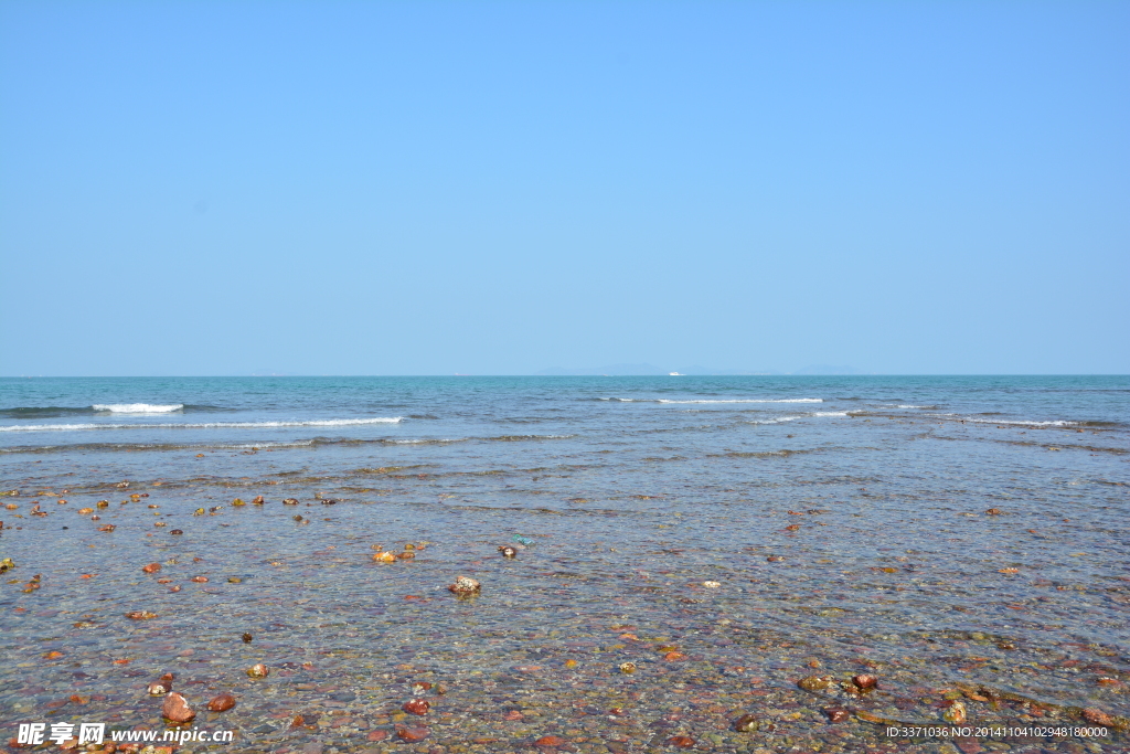 海滩 大海 砾石