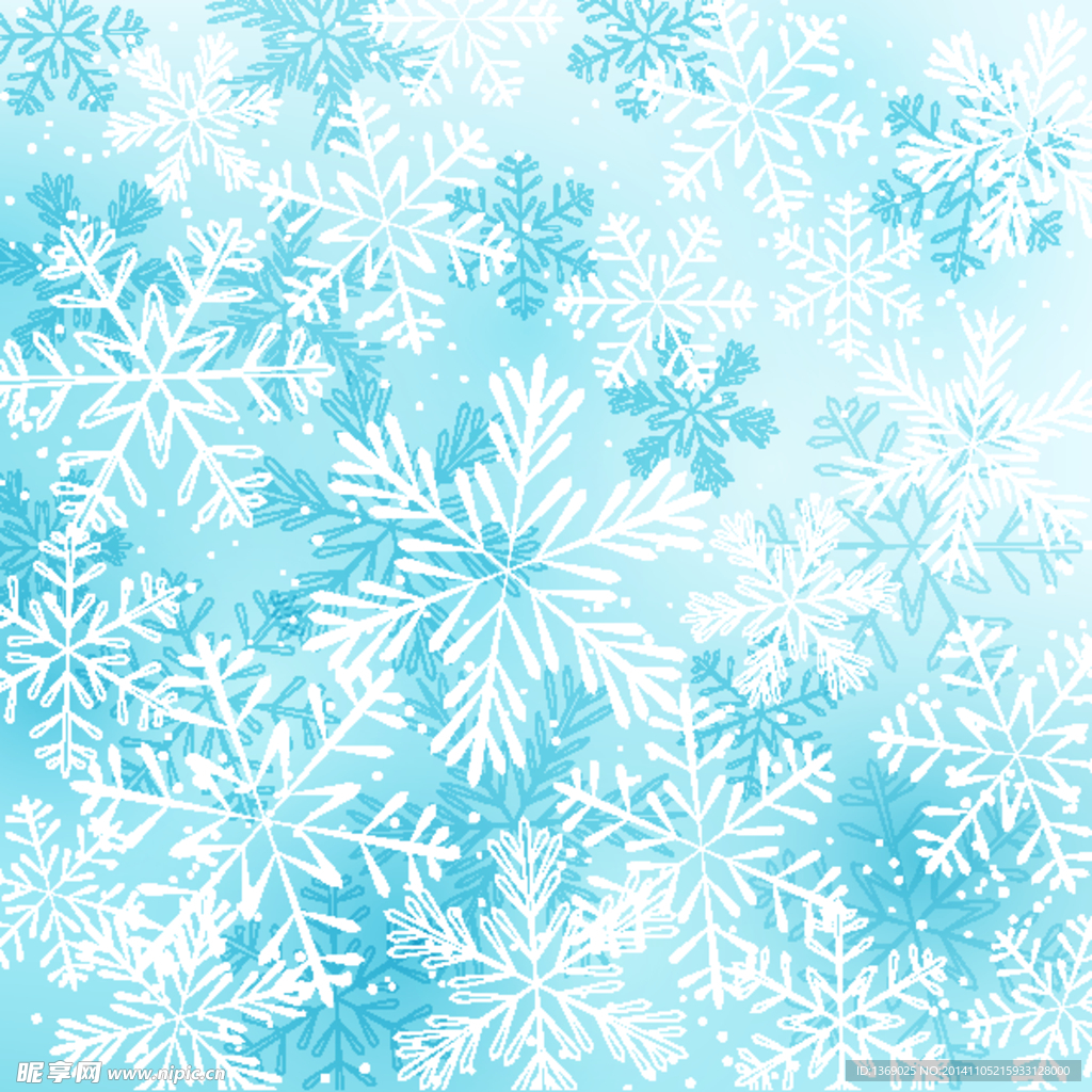 梦幻雪花背景