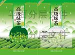 绿茶拉链袋平面分层文