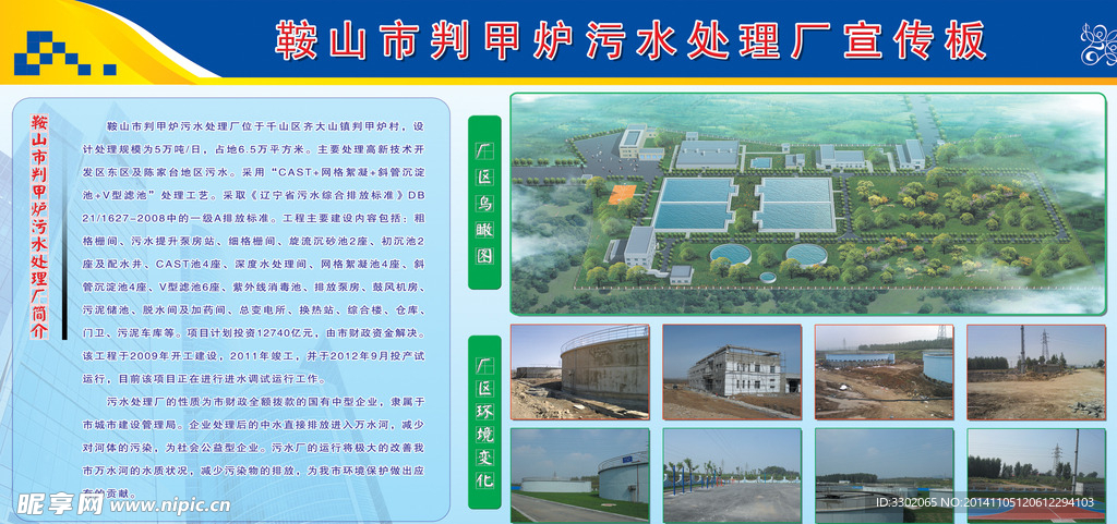 污水厂项目展板