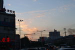 城市夕阳