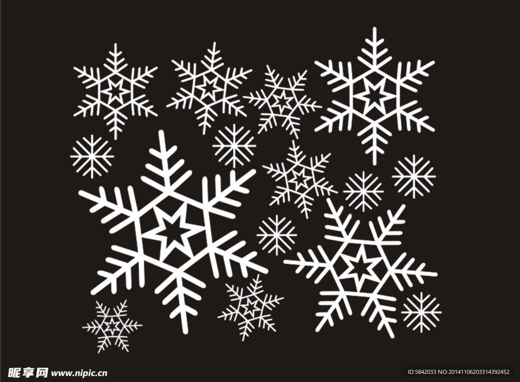 各种雪花图像 雪花矢