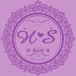 紫色婚礼logo