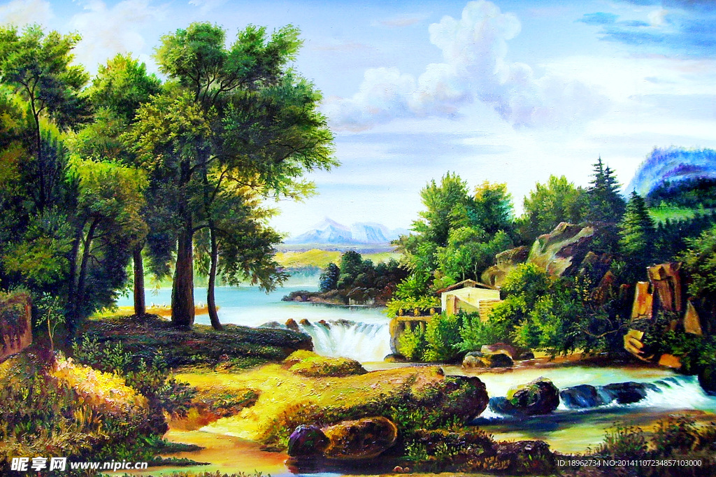 高清风景油画