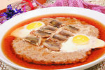 咸蛋黄肉饼蒸黄鱼