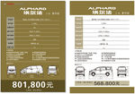丰田埃尔法规格表