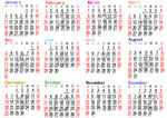 2015年日历