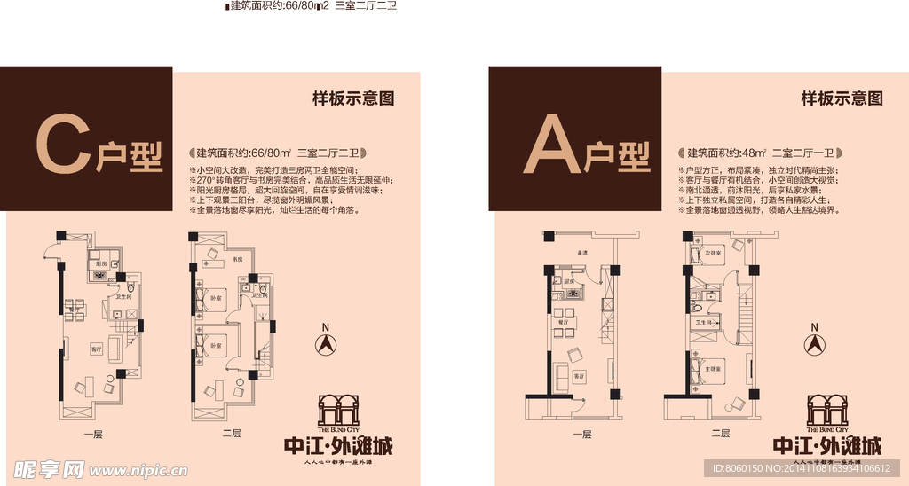 房地产 户型牌 户型