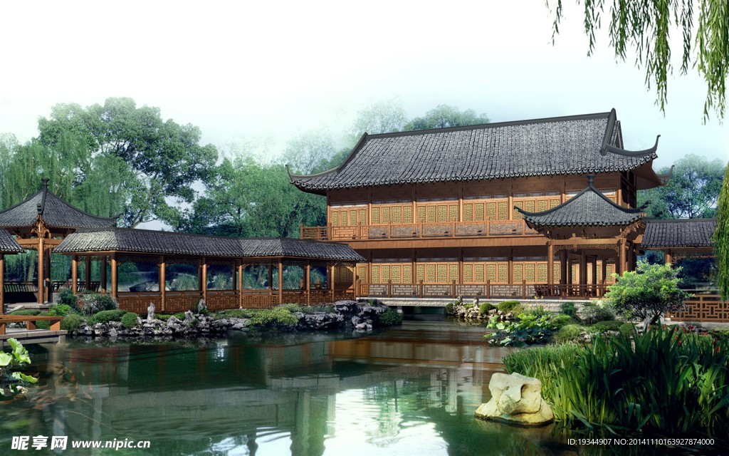 仿古建筑效果图