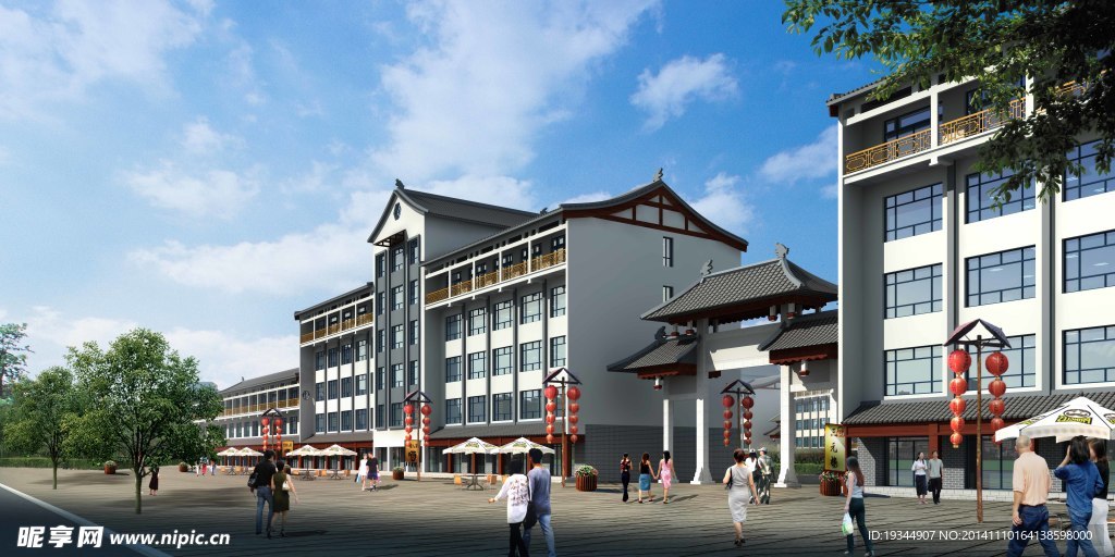 仿古建筑效果图