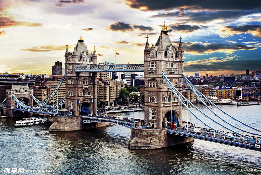 欧洲建筑风景伦敦桥英