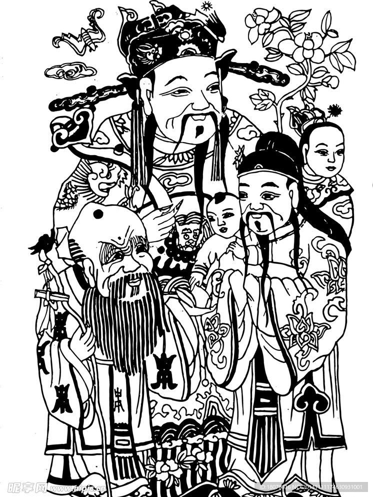 古代人物 古代画像 门