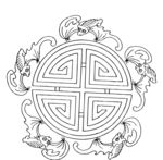 中国结 坠饰 线描 传