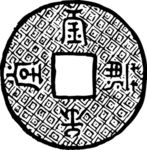铜钱 线描 传统图案 