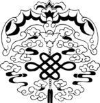 中国结 坠饰 线描 传