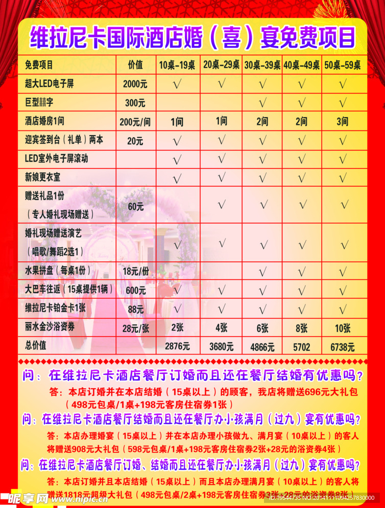 婚礼酒店彩页