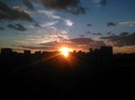 房顶上的夕阳