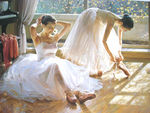 美女人物油画