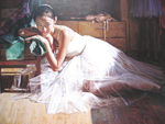 美女人物油画