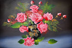 玫瑰花油画