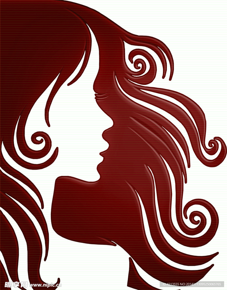 美女头发 女性发型 头
