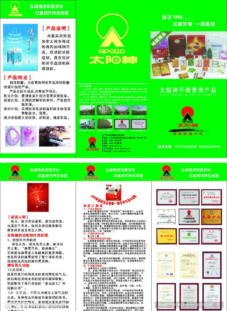太阳神三折页