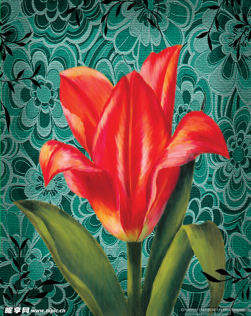 红花油画
