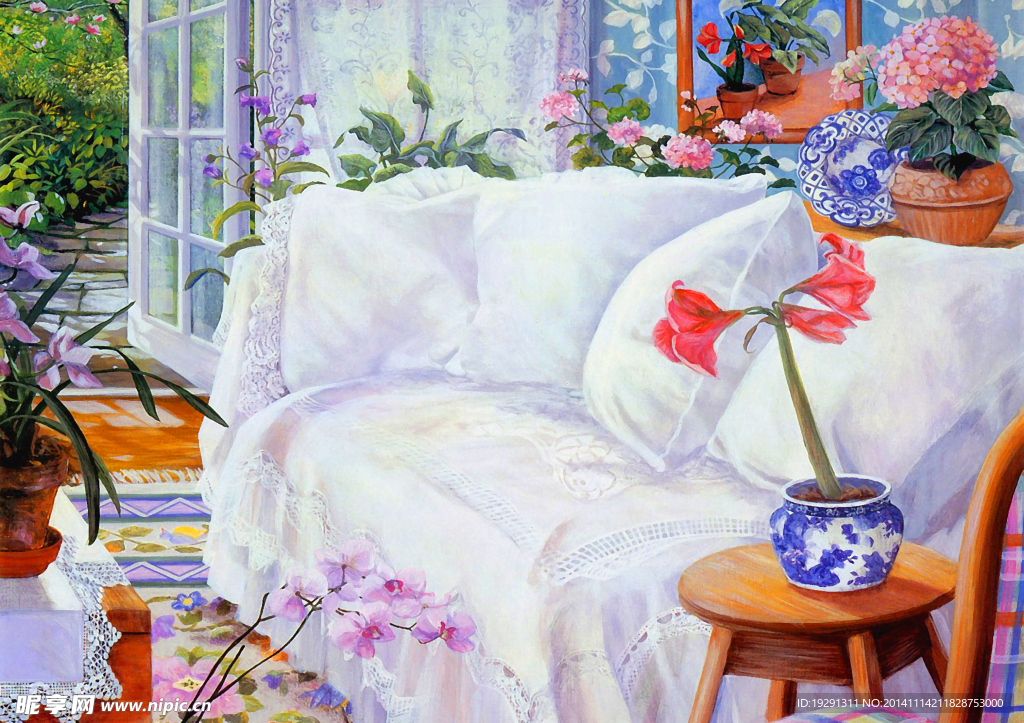 客厅油画