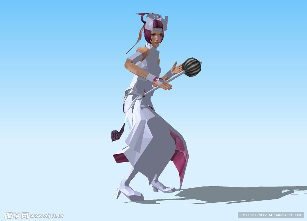 游戏美女3D模型