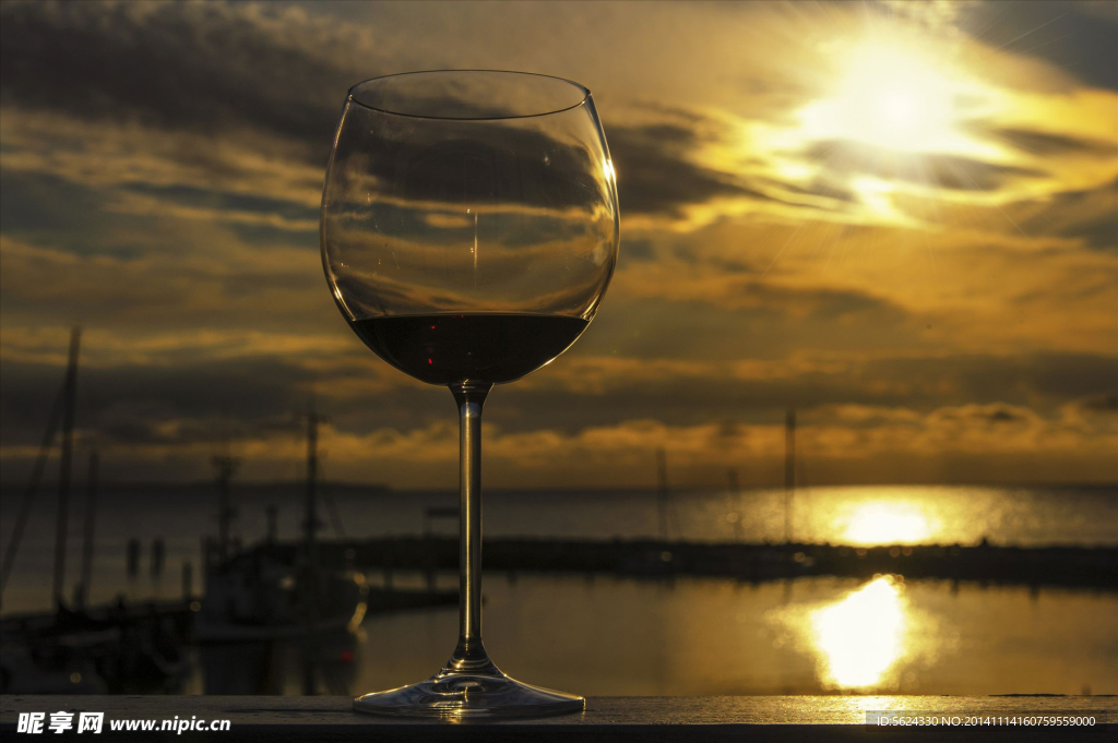 酒杯 夕阳