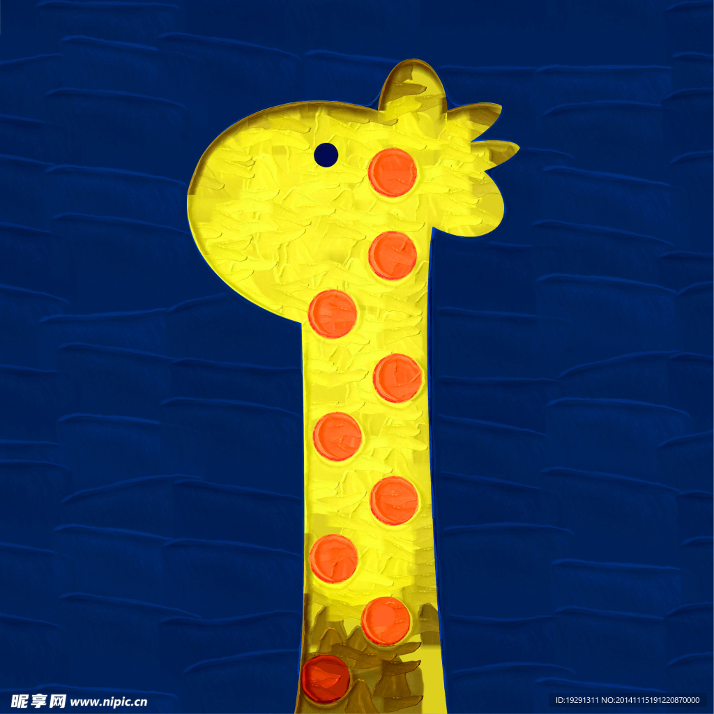 长颈鹿油画
