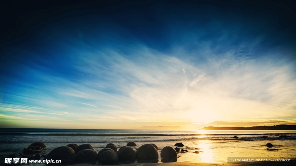唯美夕阳大海