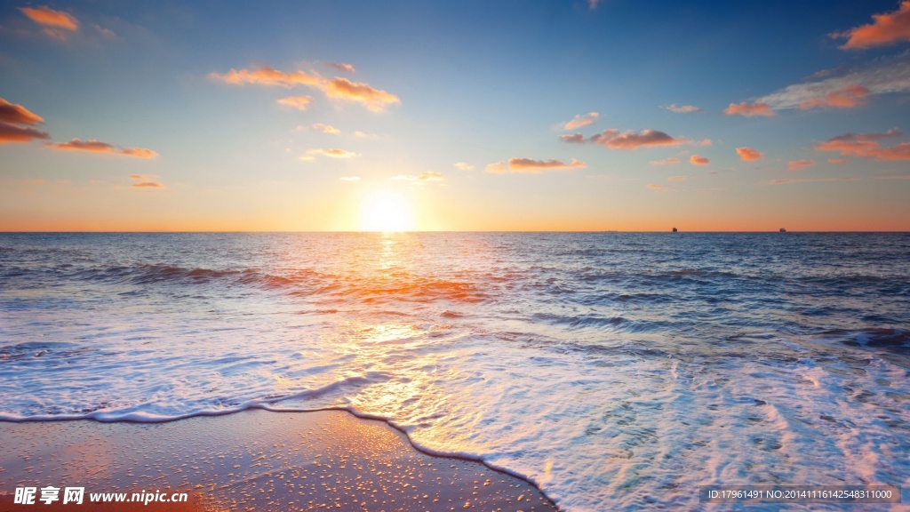唯美大海夕阳