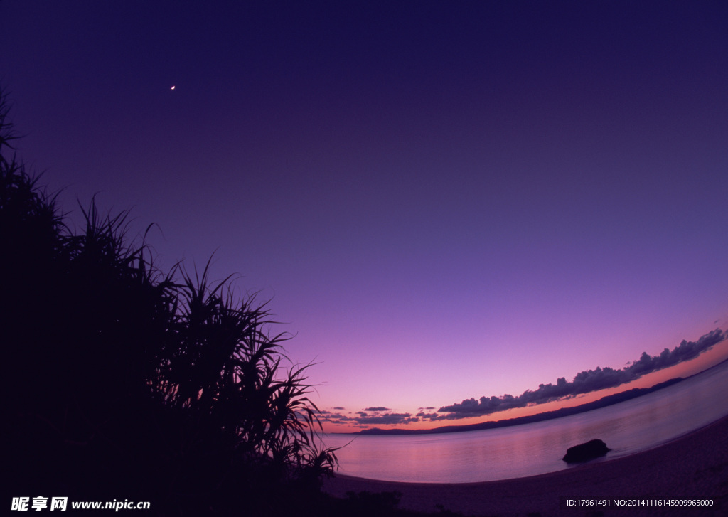 唯美夕阳大海