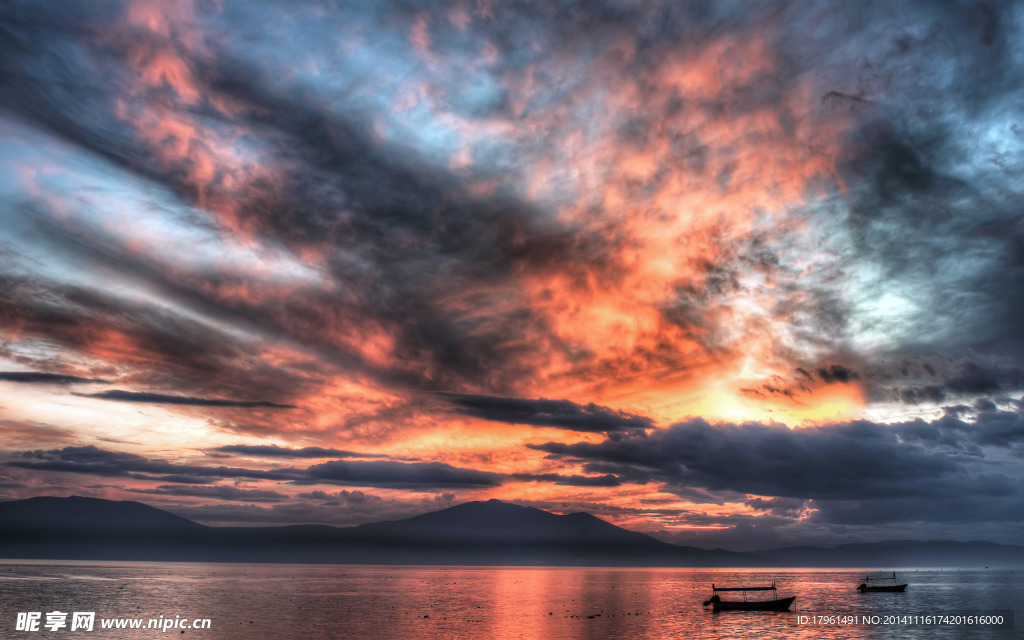 唯美夕阳大海