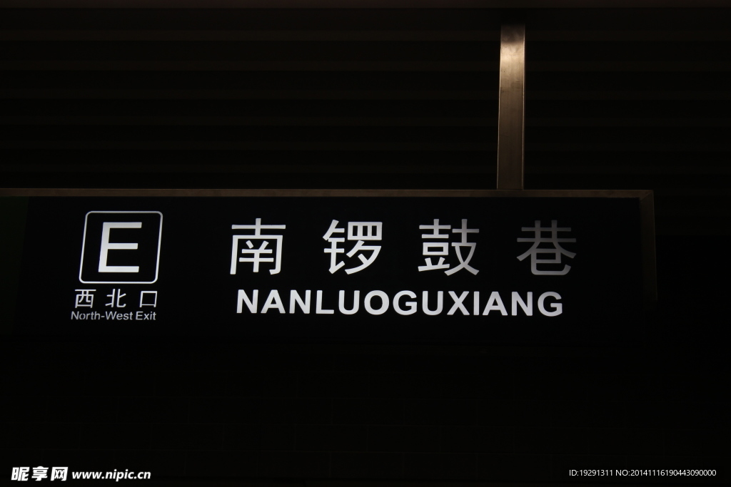 南锣鼓巷指示牌