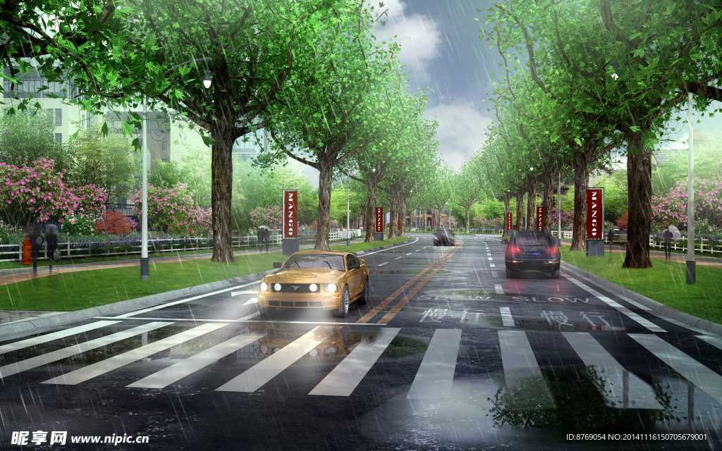 生态景观林荫大道