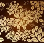 金色枝叶花纹