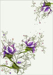手绘线条花