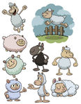 卡通羊矢量图  2015羊