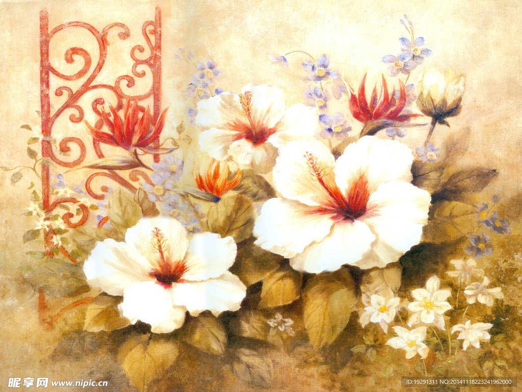 花卉油画