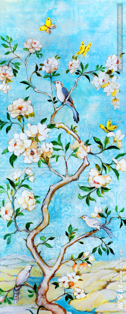 花鸟油画