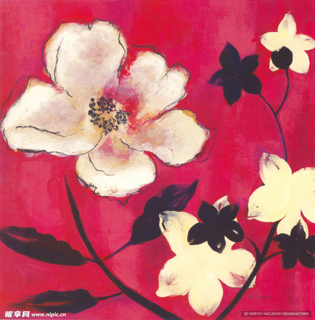 花卉油画
