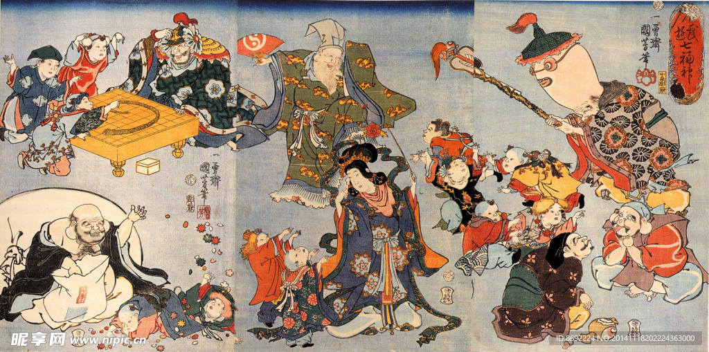 浮世绘设计图__绘画书法_文化艺术_设计图库_昵图网