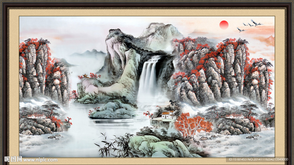 大型国画聚宝盆