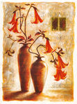 花卉陶瓷油画