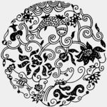 复古民族吉祥花纹花边