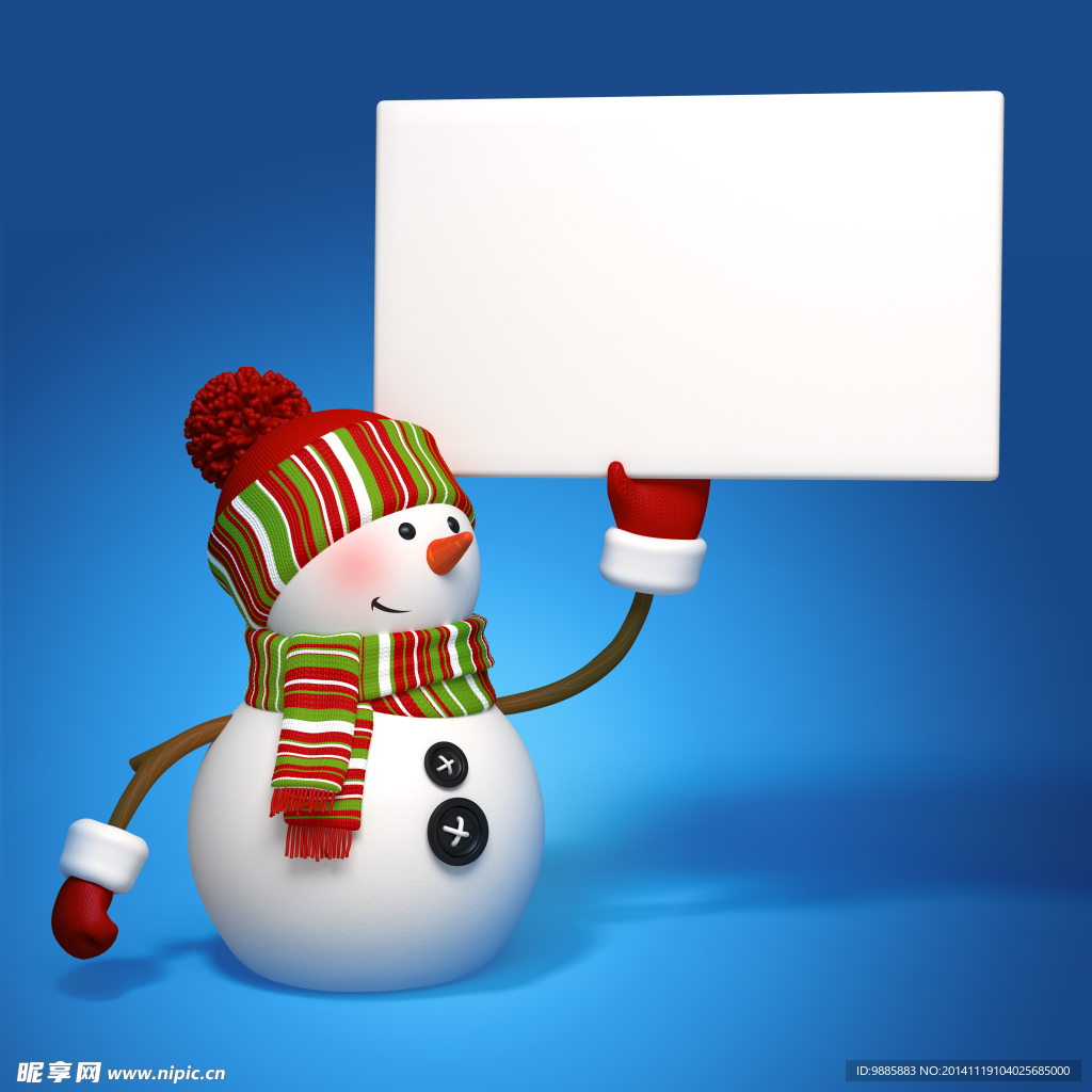 3D圣诞小雪人